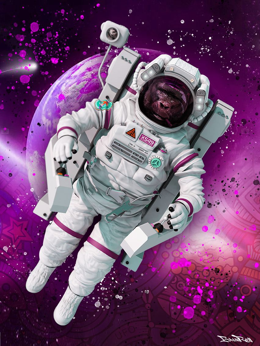Null BrainRoy (nacido en 1980)

"Mono Astronauta Rosa

Impresión con acabado de &hellip;