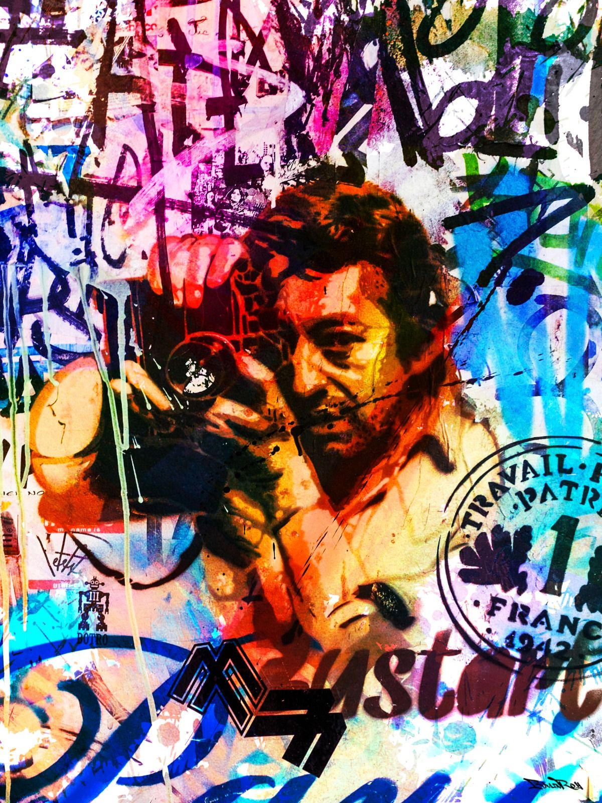 Null BrainRoy (né en 1980)

"Gainsbourg Reporter" 

Finition verre acrylique pri&hellip;