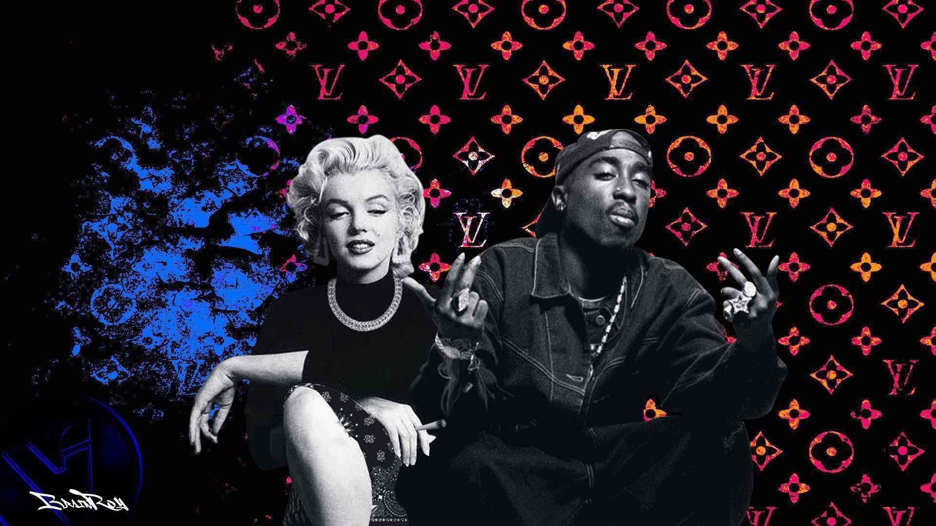 Null BrainRoy (né en 1980)

"Marilyn & Tupac x Louis Vuitton"

Finition verre ac&hellip;