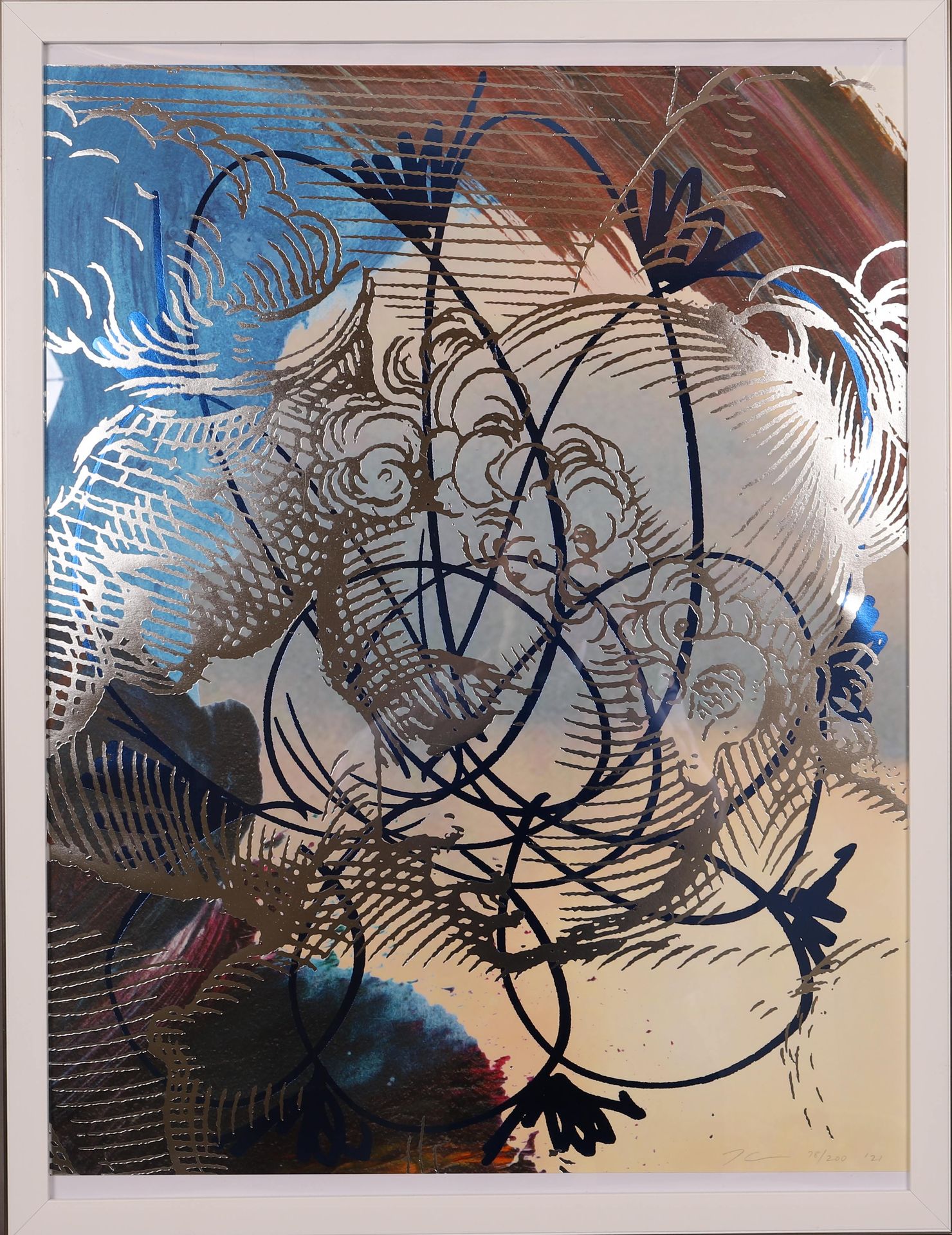 Null 杰夫-昆斯（生于1955年）

石版画编号为78/200。

右下角有艺术家的原始签名。

尺寸：高：75.5；宽：59厘米

带框架：高：85；宽：&hellip;