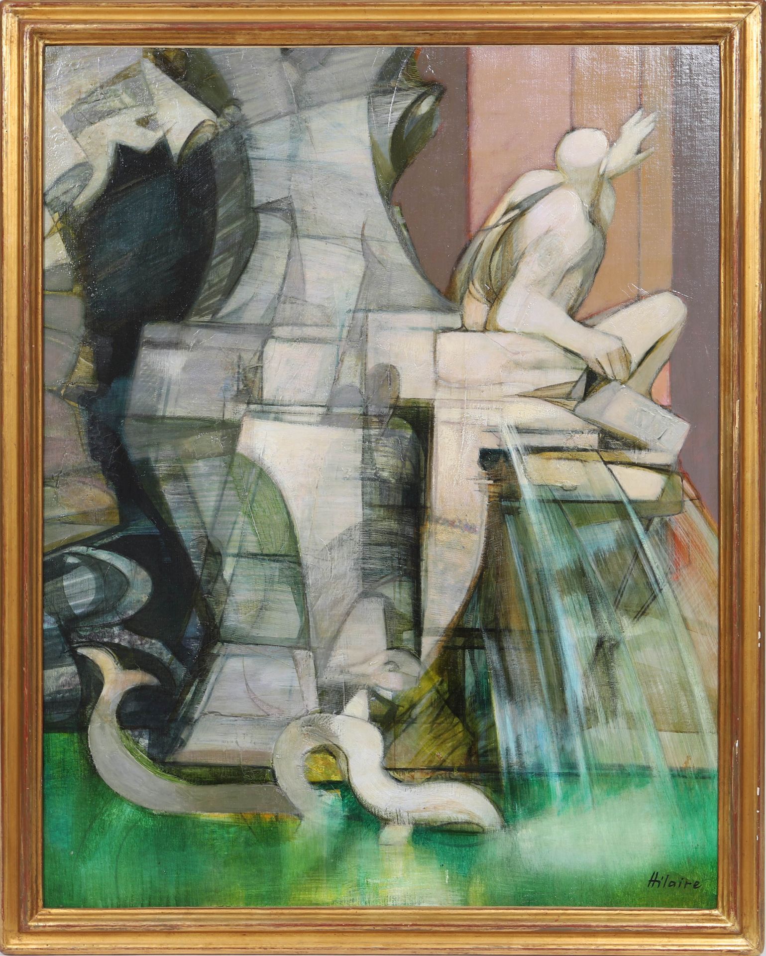 Null 卡米尔-希莱尔（1916-2004）的 "巴洛克喷泉"。

法国画家

布面油画，右下方有签名。

作品附有西蒙娜-希莱尔（艺术家的妻子）的证明，以及&hellip;