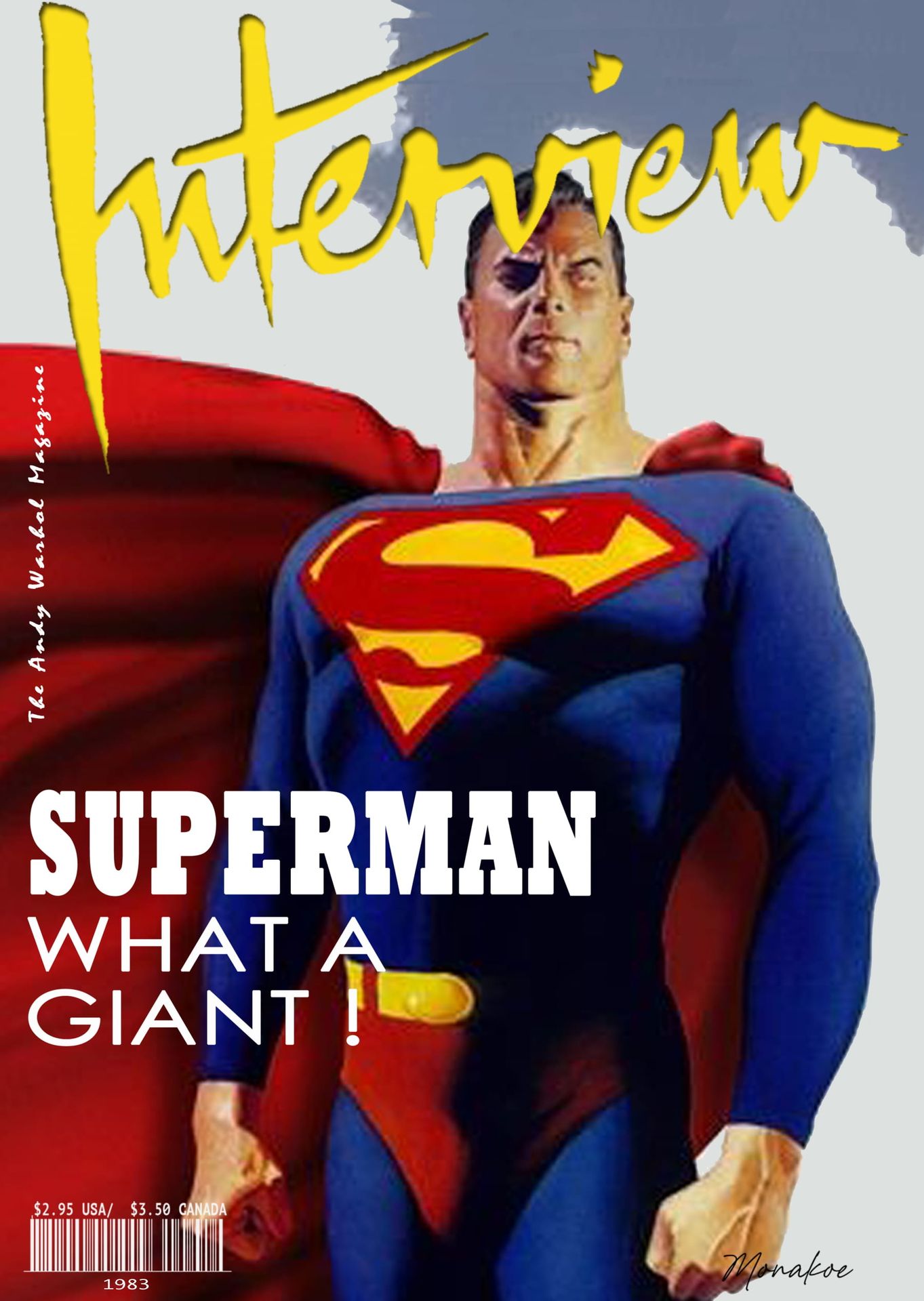 Null Interview the Andy Warhol Magazine (d'après), Superman, Monakoe, imprimé su&hellip;