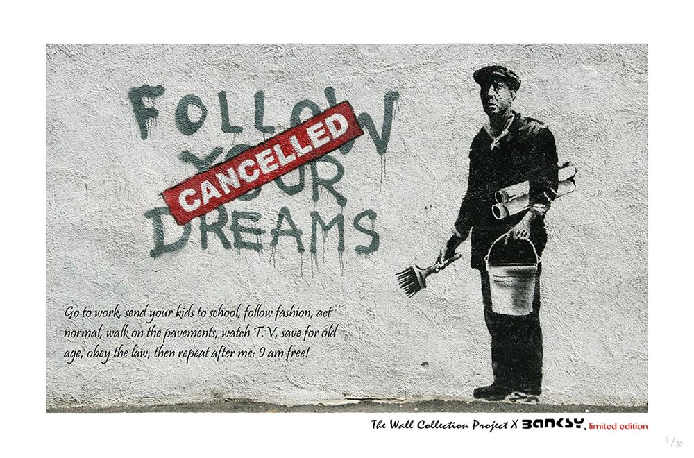 Null Banksy (d'après)

Follow your dreams, The Wall Edition x Banksy after, visu&hellip;