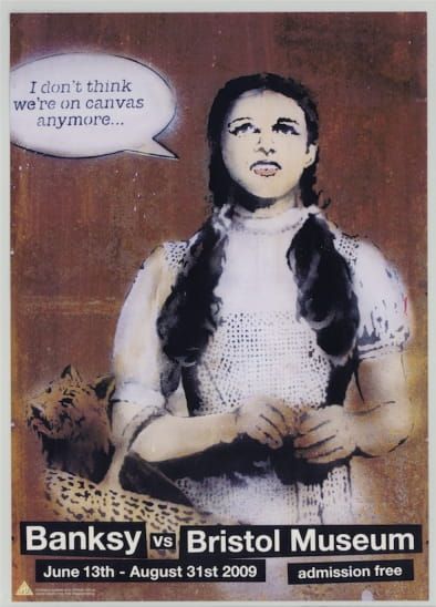 Null 班克斯对布里斯托尔博物馆，拿着篮子的女人，2009年

纸质海报，尺寸为40 x 30厘米，5张。