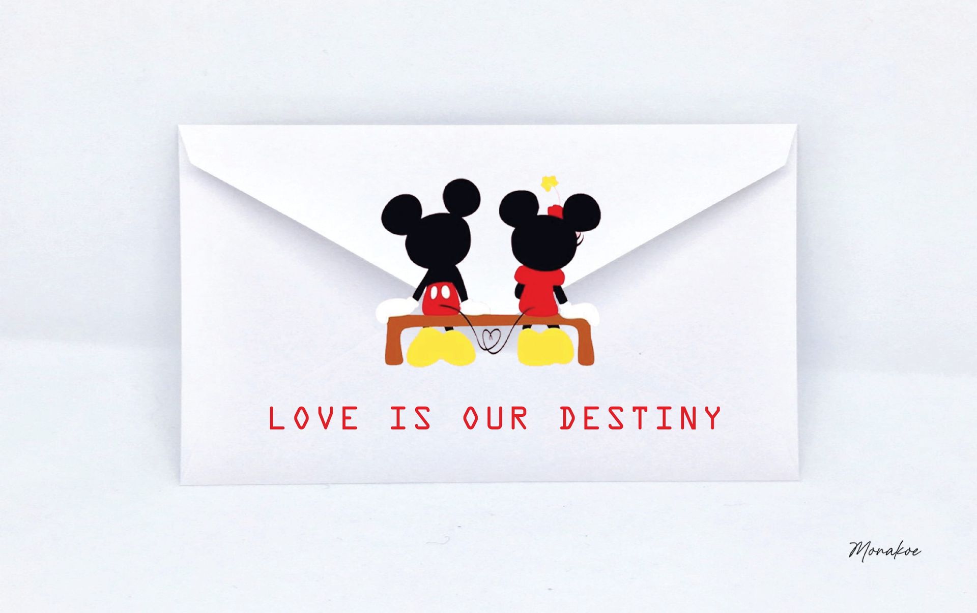 Null Envelope Mickey Minnie, Love is your destiny, Monakoe, printed on Fine Art &hellip;