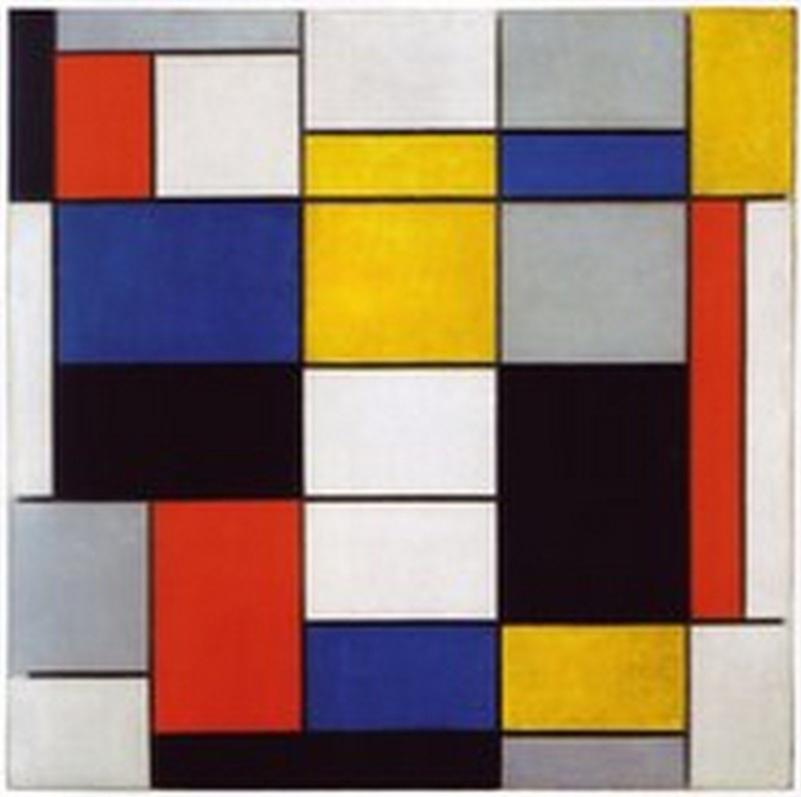 Null Composition A (1920), Print, d'après Piet Mondrian, Épreuve en couleur sign&hellip;