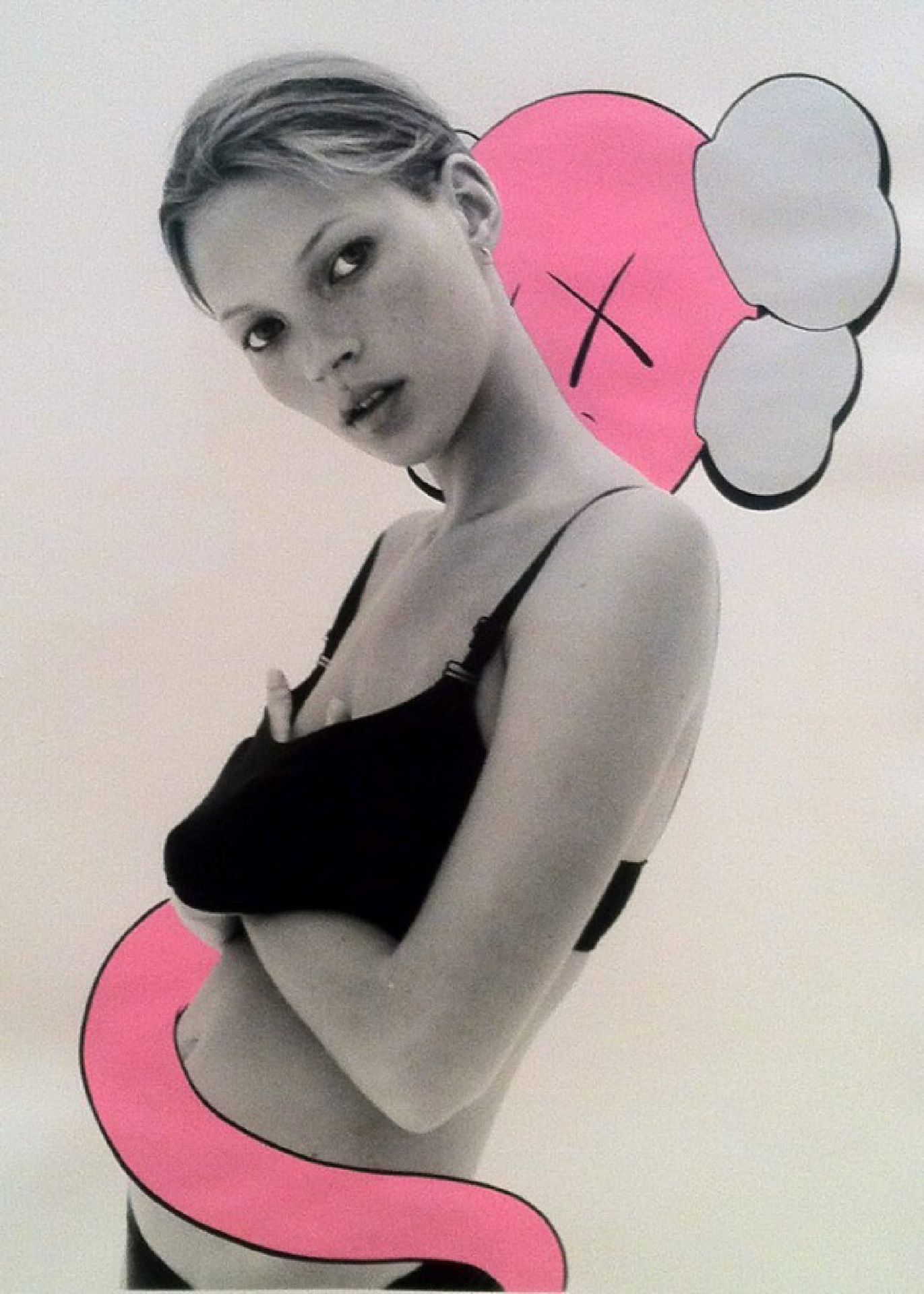 Null Kaws (after), Poster Kate Moss & Pink Companion, Poster paper, Dimension 40&hellip;