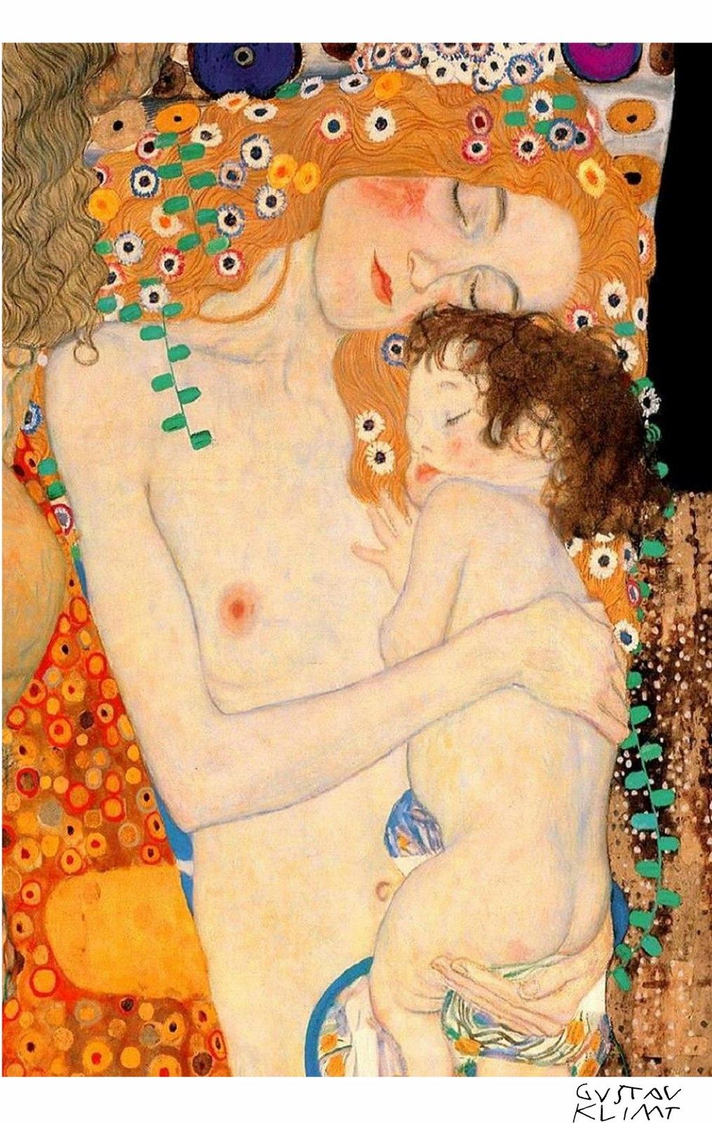 Null Maternité, Print, d'après Gustav Klimt, Épreuve en couleur signée sur papie&hellip;