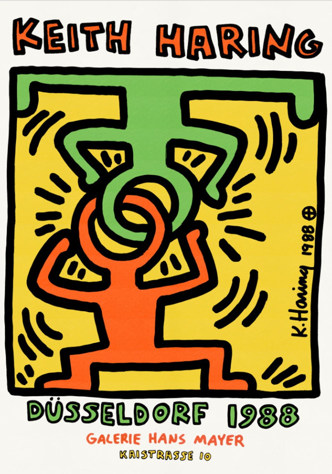 Null Keith Haring (nach), Poster Düsseldorf 1988.

Papier Poster, Größe 39 x 53 &hellip;