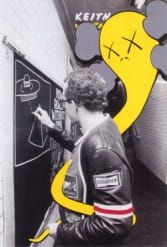 Null Kaws (d'après), Affiche Keith Haring & Yellow Companion, Papier Affiche, Di&hellip;
