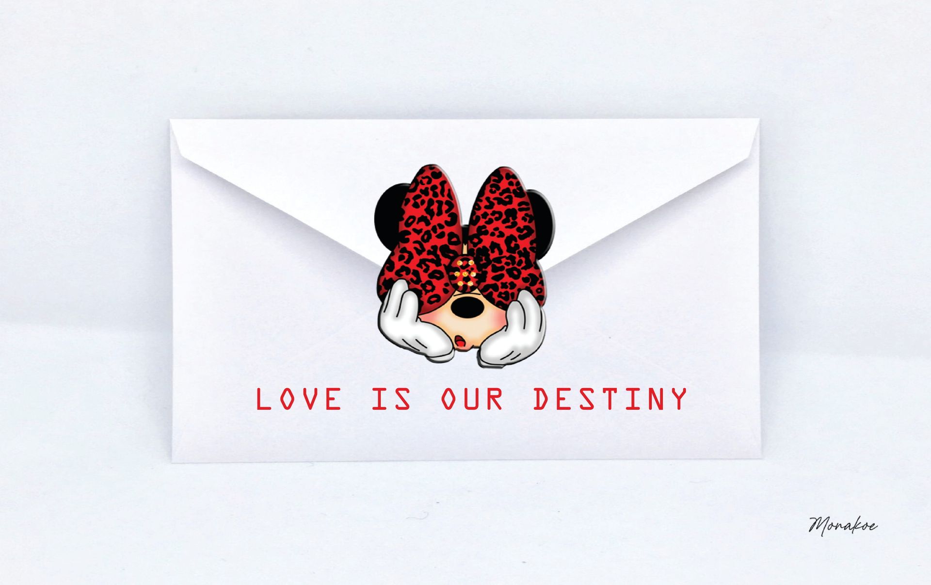 Null Umschlag Minnie, Love is your destiny, Monakoe, Druck auf kaschiertem Kunst&hellip;