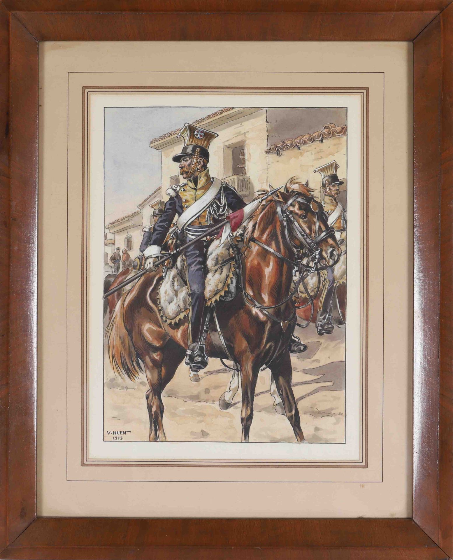 Null Victor HUEN (1874-1939)

Gouache sobre papel - Uhlan polaco a caballo

Firm&hellip;