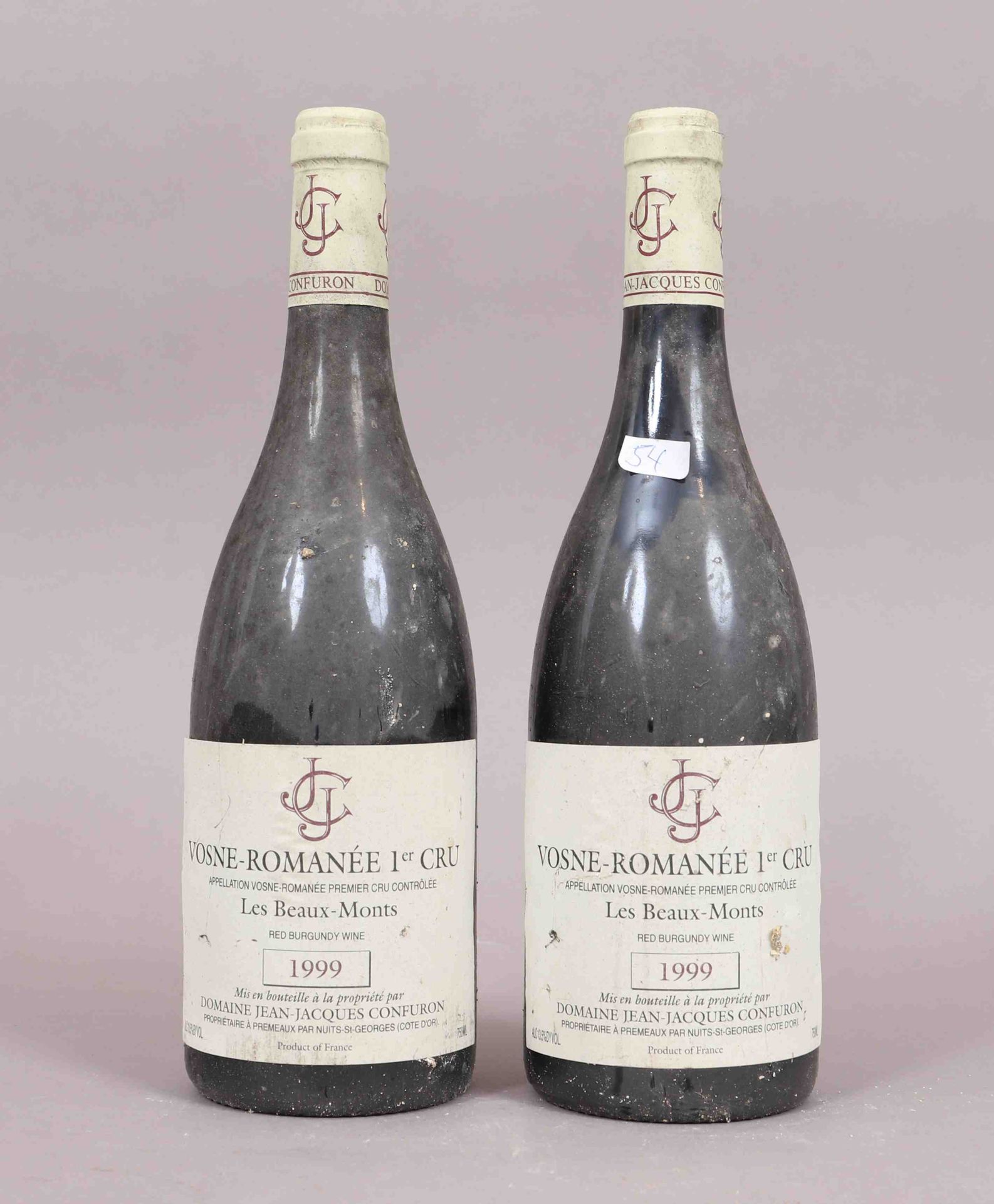 Null Vosne-Romanée 1er cru les Beaux-Monts (x2) .
Jean-Jacques Confuron 
1999 
0&hellip;