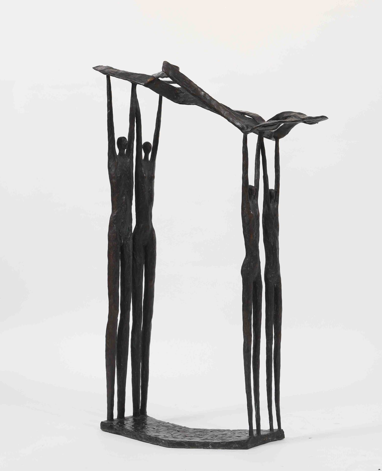 Null 乔辛-克罗因（生于1952年） 
荷兰雕塑家 
青铜雕塑 
20世纪 
尺寸：高：96；宽：70；深：37厘米