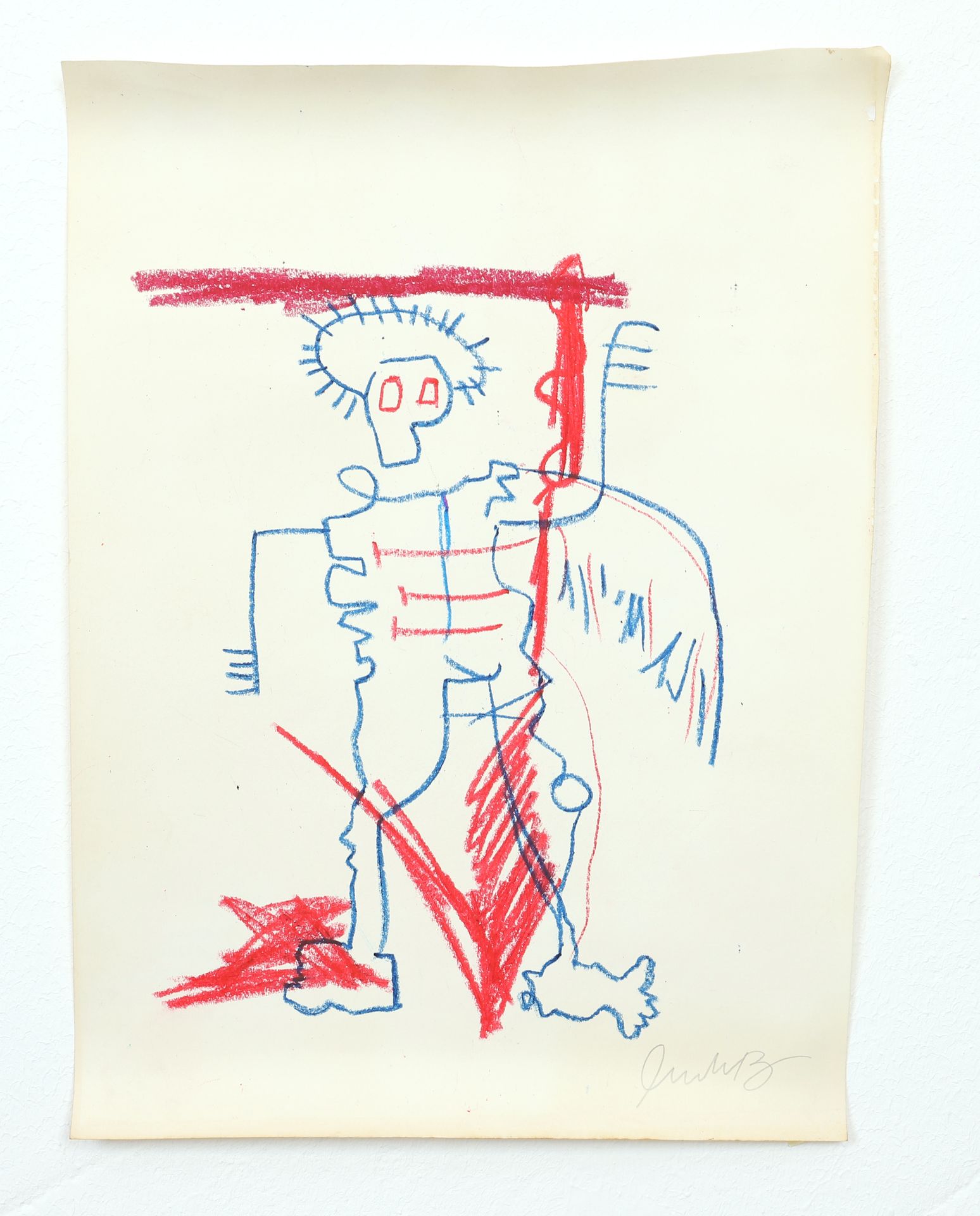 Null Jean-Michel Basquiat (1960-1988) después de 
Dibujo original sobre papel se&hellip;