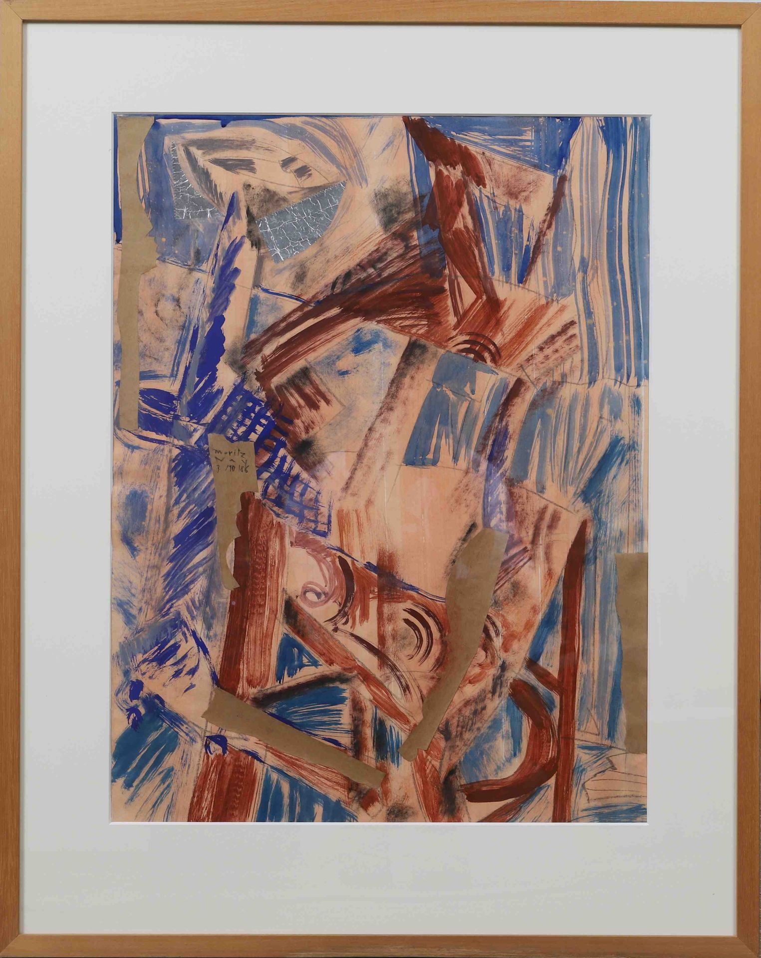 Null 莫里茨-内伊（生于1947年） 
来自卢森堡的画家 
纸上混合媒体，已签名并注明日期为1986年10月3日 
目测尺寸：高：61；宽：46厘米