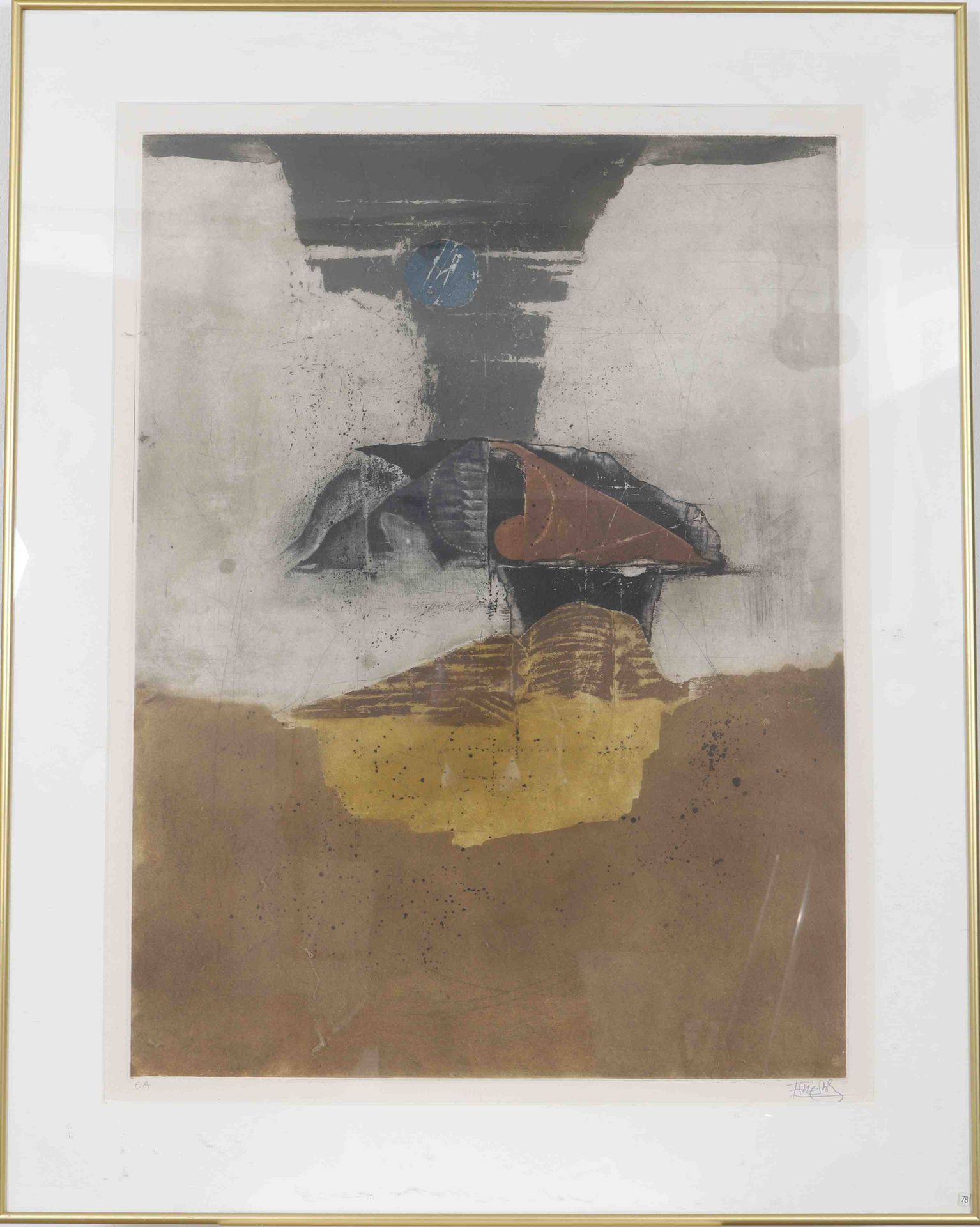 Null 约翰尼-弗里德兰德 (1912-1992) 
巴黎新学校的画家和雕刻家 
雕刻 - 蚀刻 
20世纪时期 
带画框尺寸：高：100；宽：79厘米