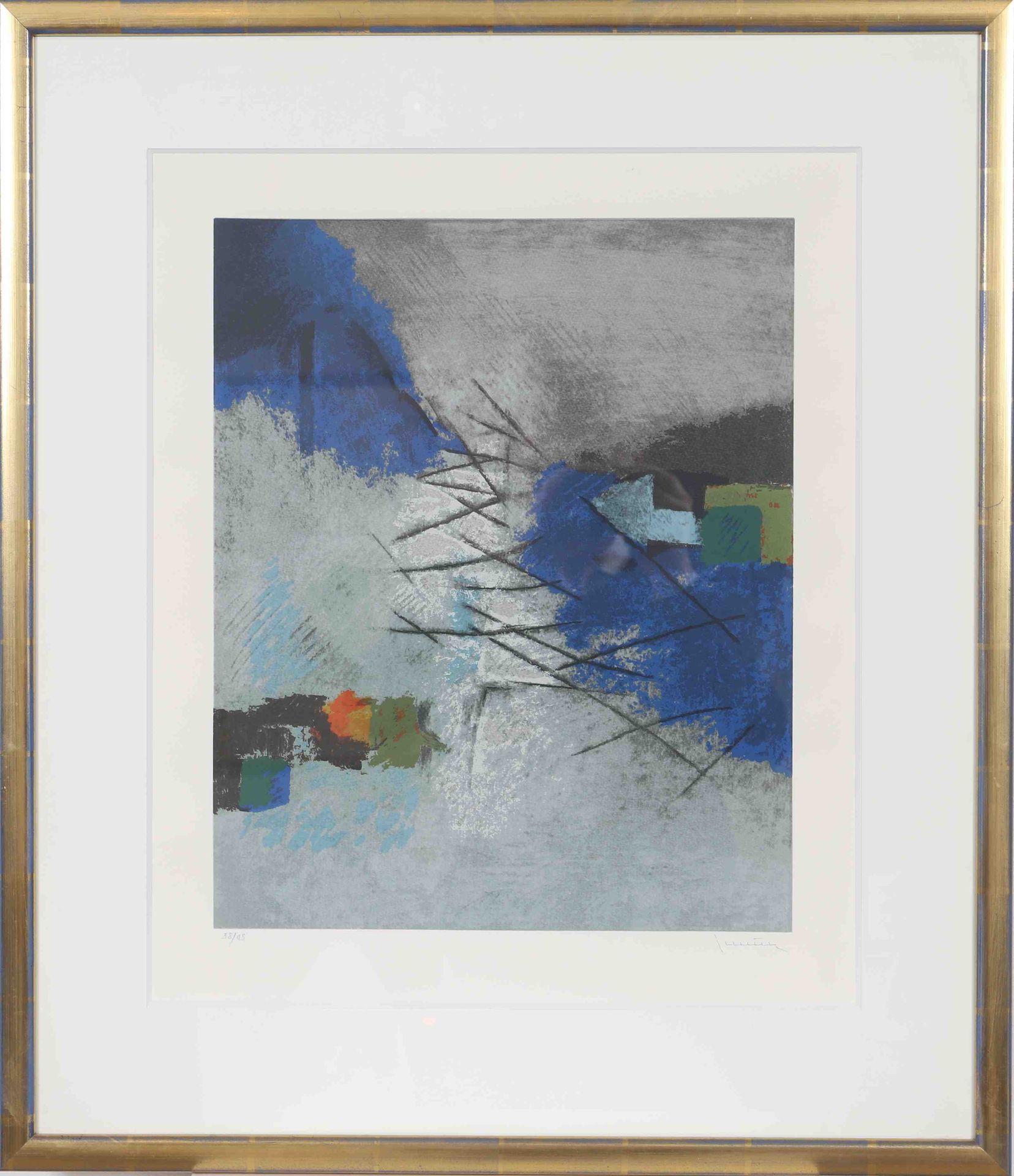 Null Jean-Paul JUNIUS (1925-2020) 
Painter from Luxembourg 
Lithograph numbered &hellip;
