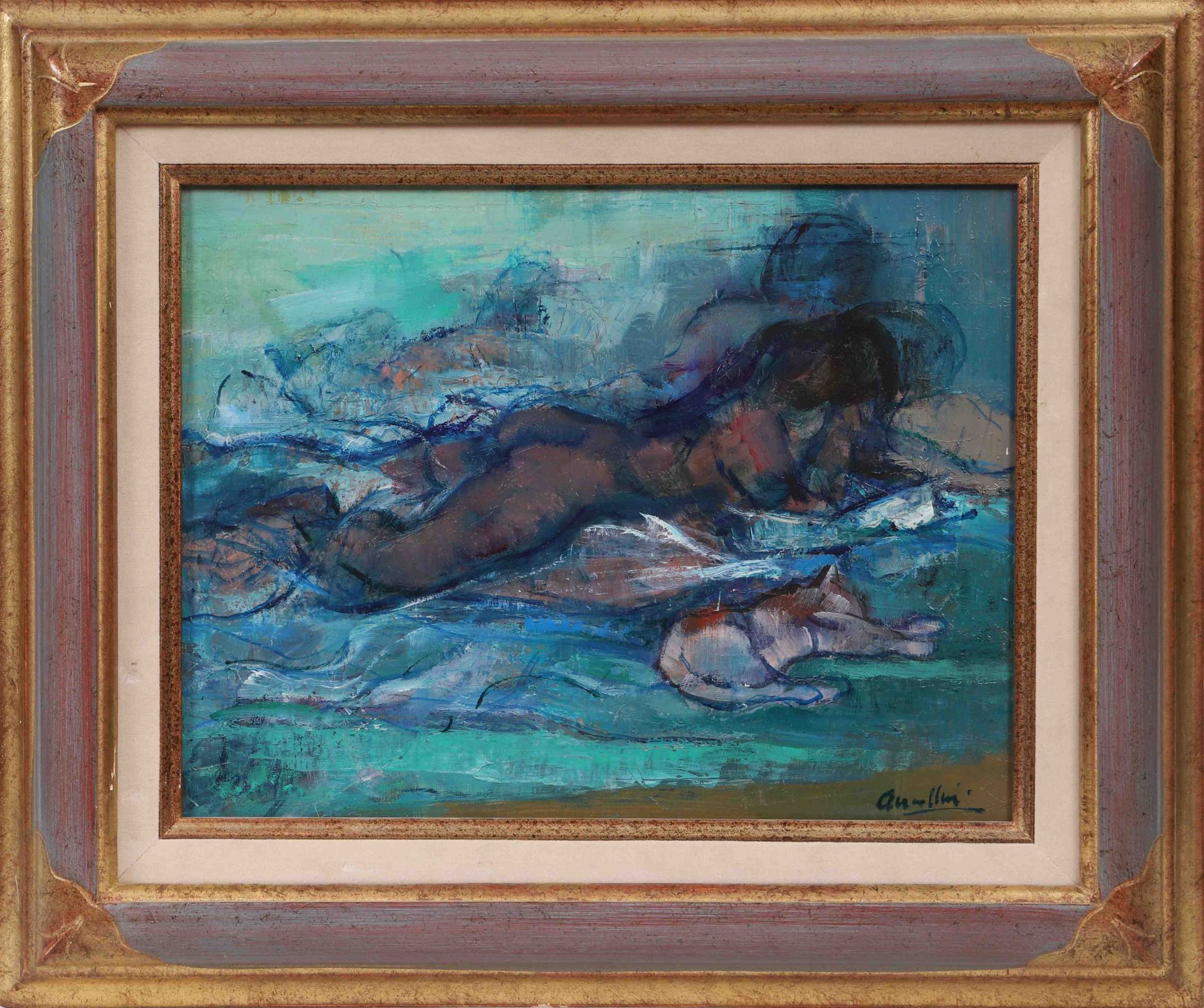 Null 菲利普-安西林 (1922-2010) 
布面油画，右下方有签名 
目测尺寸：高：25.5；宽：33.5厘米