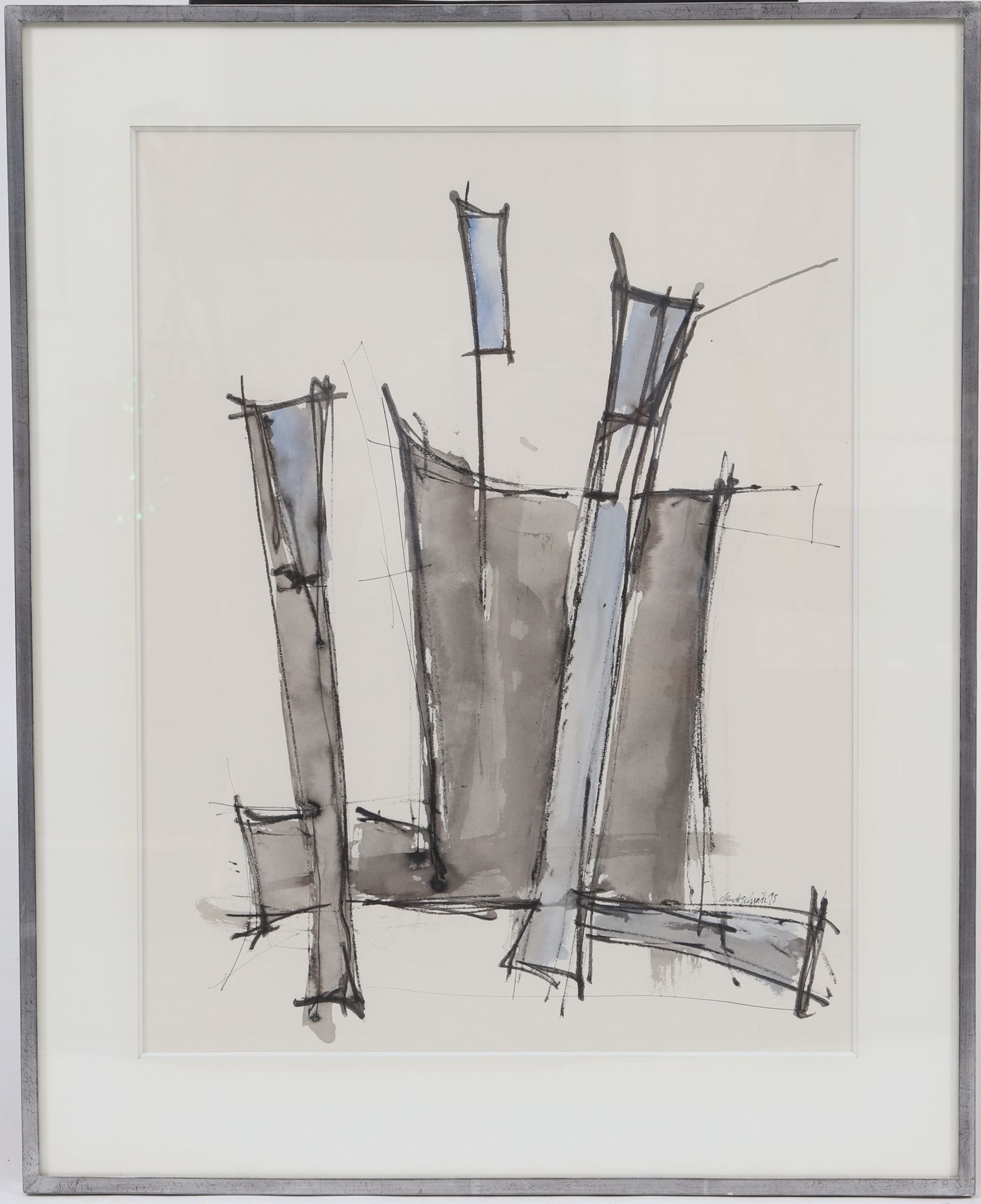 Null Claude Schmitz (born in 1972) 
Gouache, signed and dated lower right, 1995.&hellip;