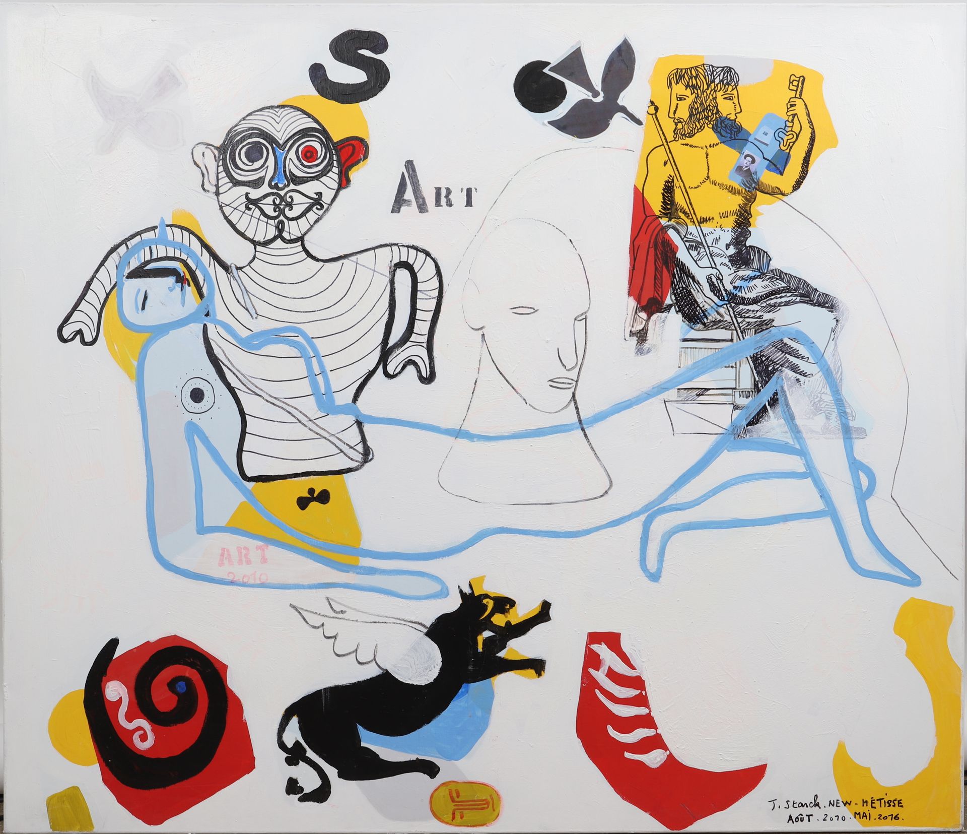 Null Jean Starck (né en 1948) 
"Grande Metisse" 
Acrylique sur toile. Signé en b&hellip;