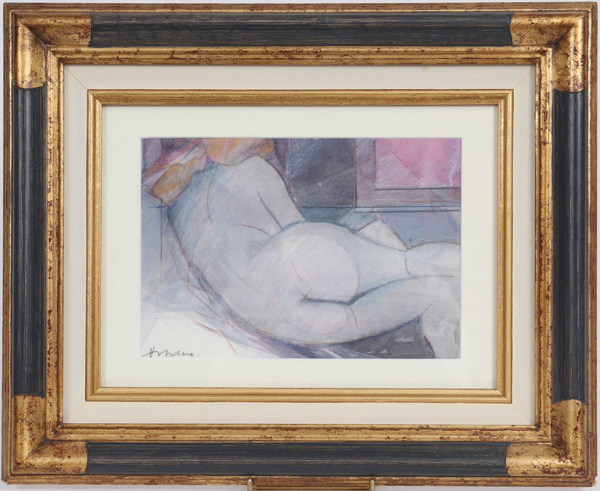 Null Camille HILAIRE (1916-2004) 
Aquarelle sur papier, nu féminin 
Signé en bas&hellip;