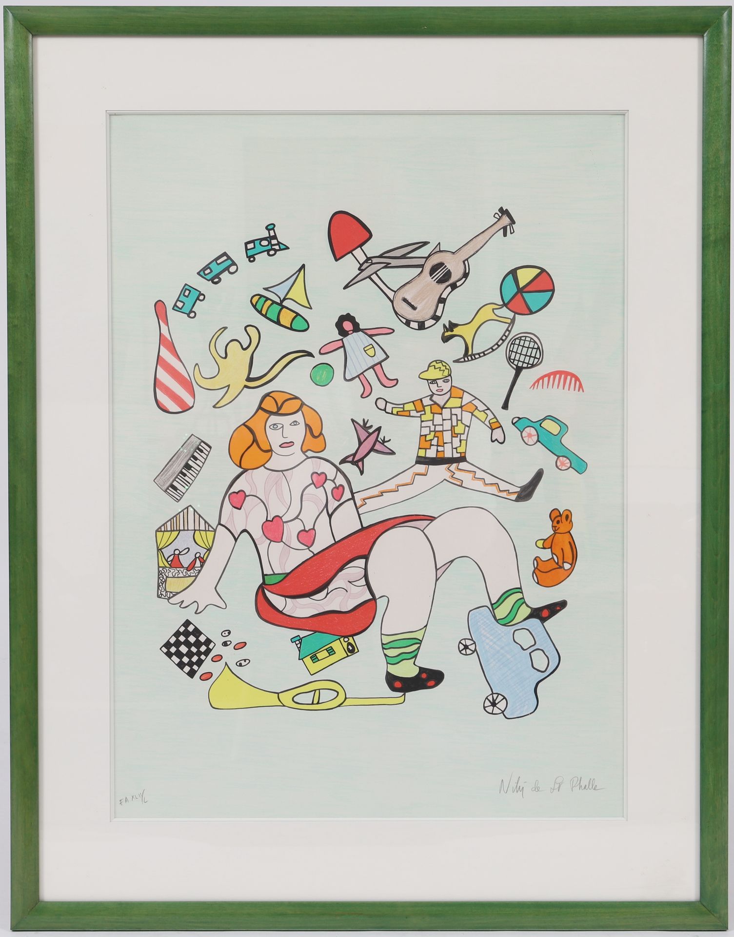 Null Niki de Saint Phalle (1930-2002) 
Serigrafia "Les Jouets", firmata a matita&hellip;