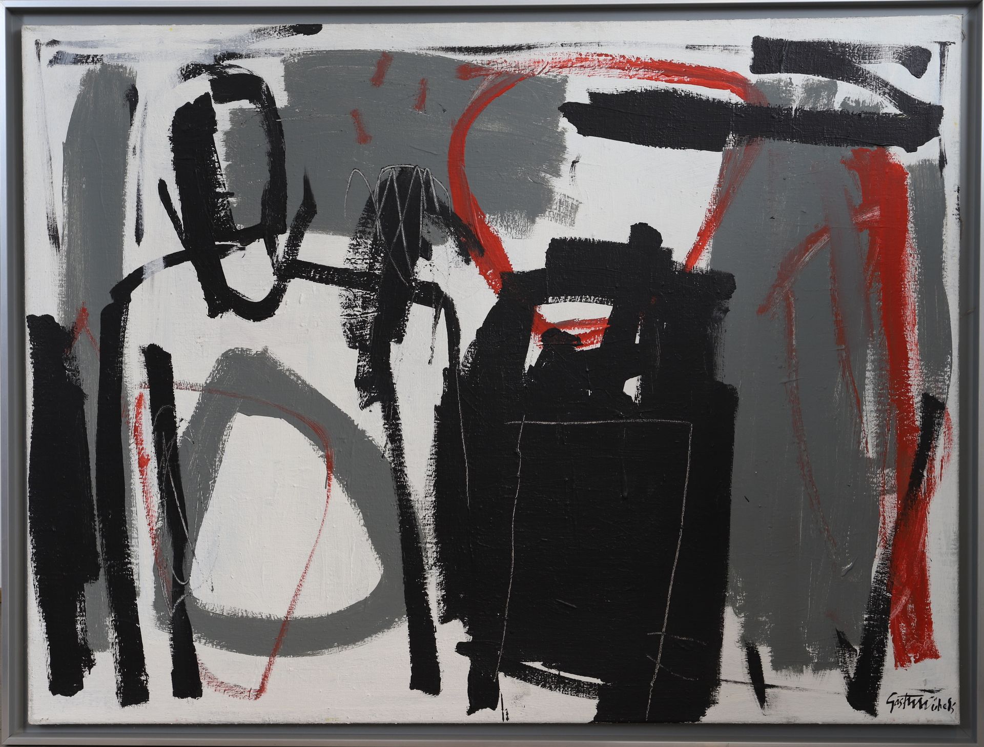 Null Gast Michels (1954-2013)
"Figure et centres"
Acrylique sur toile
Signé en b&hellip;