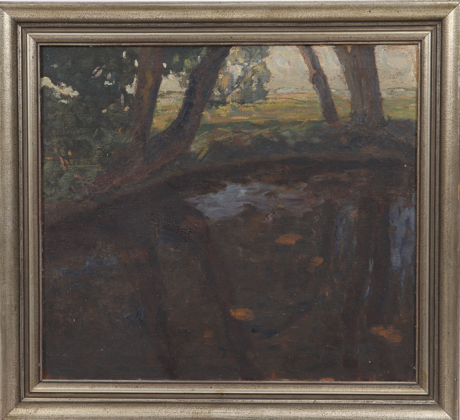Null Berthe Brincour (1879-1947) 
"Bäume am Wasser"
Huile sur toile, non signée
&hellip;