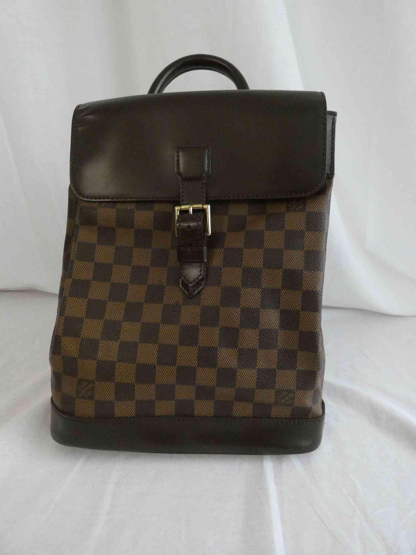 Null 
	 Louis VUITTON year 2000

Backpack 'Soho' 24cm in ebony checkerboard canv&hellip;