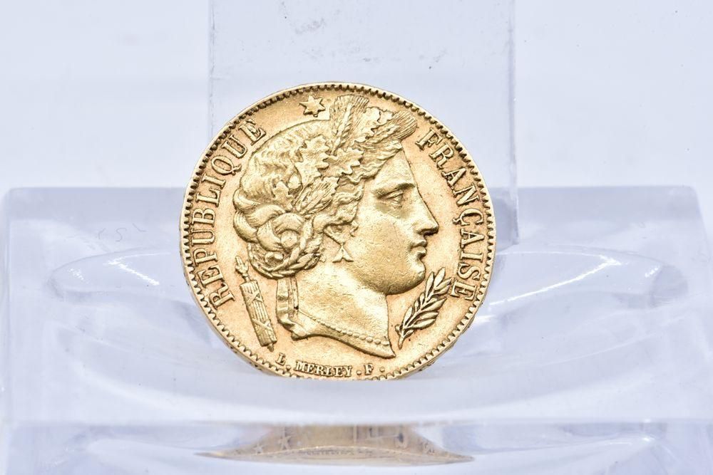 Null 
	 Moneta da 20 franchi Ceres, anno 1851.

Oro giallo 21.6K, 900/°°°

Peso &hellip;