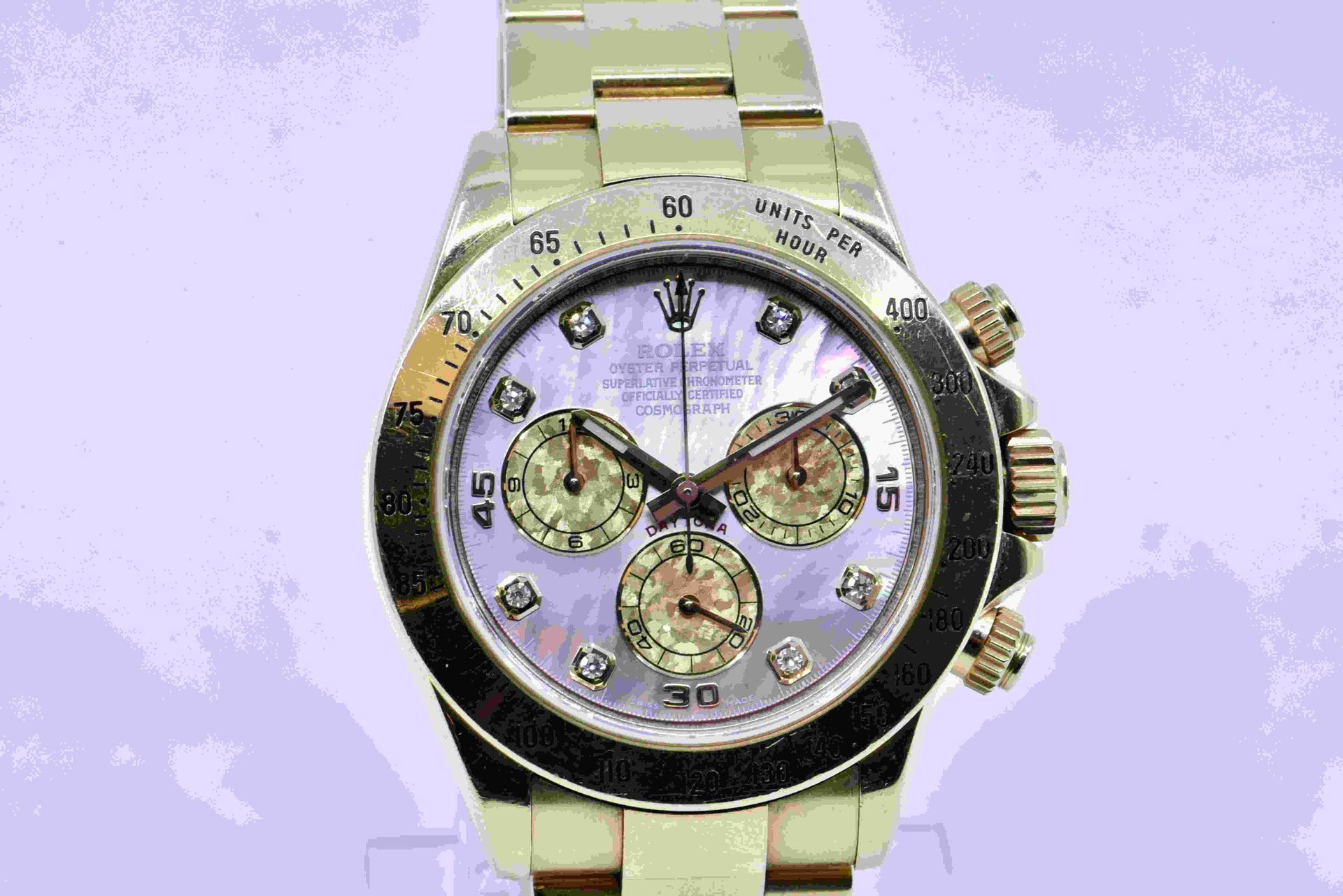 Null 
	 ROLEX

Daytona

Rif. 116528H

No. S83C9356

Bracciale cronografo in oro &hellip;