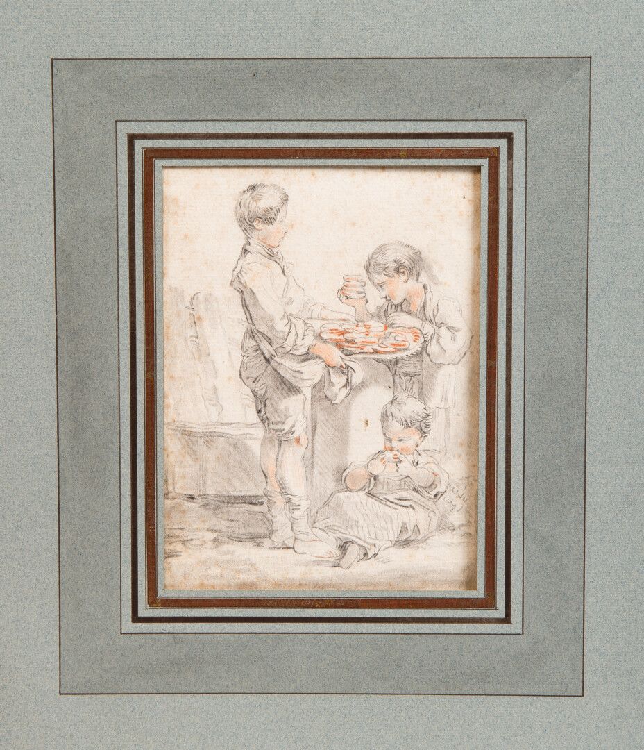 Null Scuola di François Boucher. "Il mercante di talenti". XVIII secolo (16,5 x &hellip;