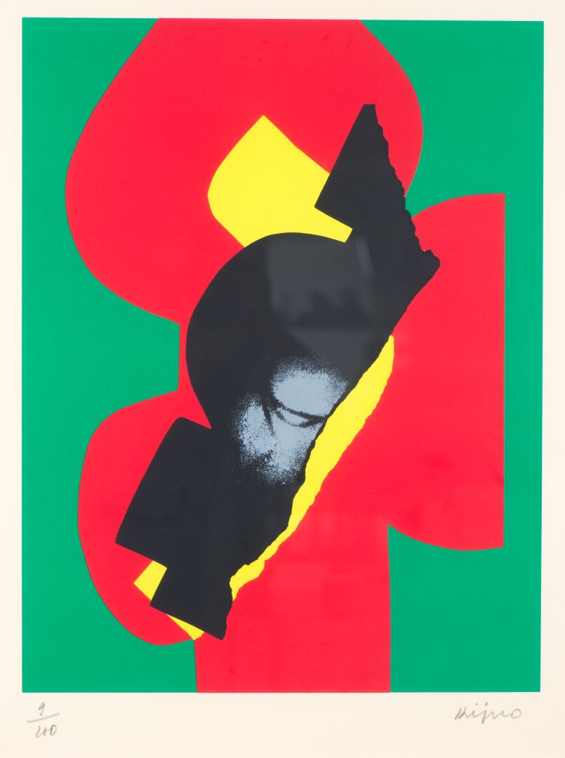 Null Ladislas KIJNO (1921-2012). "Composition", lithographie en couleurs, justif&hellip;
