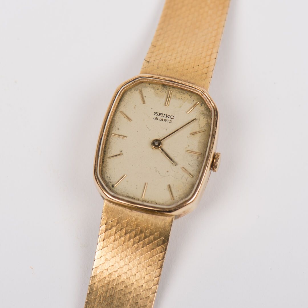 Null SEIKO. Reloj de pulsera, caja y brazalete de oro amarillo de 750 milésimas,&hellip;