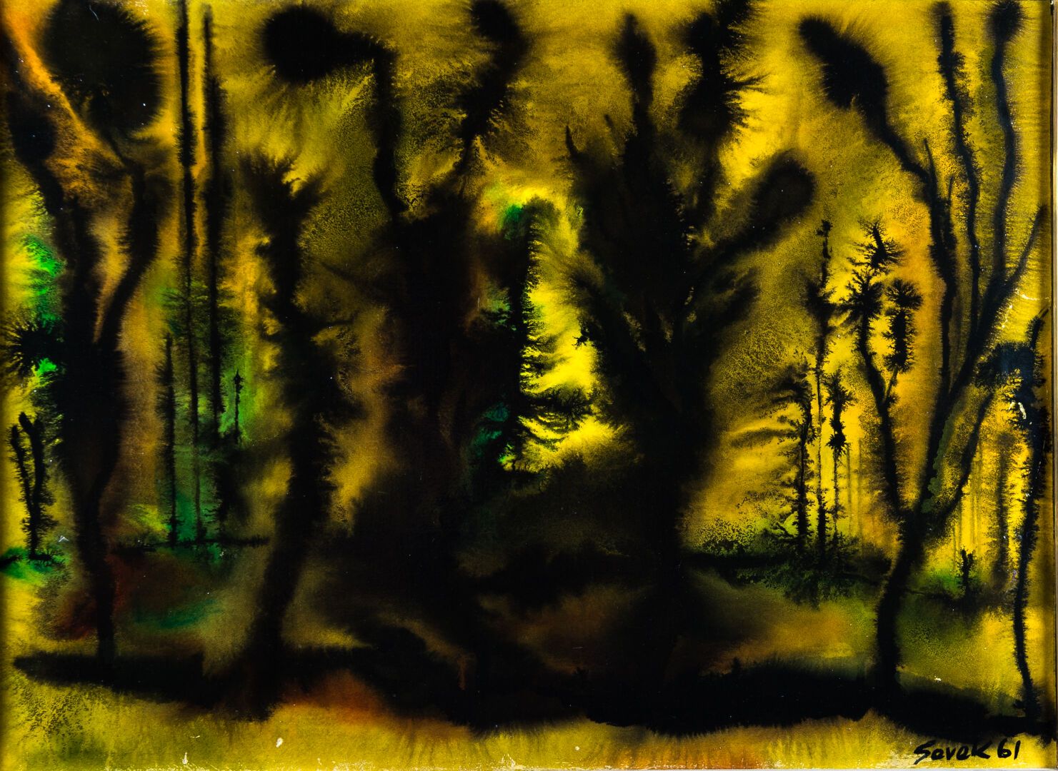 Null SEVEK (1918-1994). "Composition", huile sur toile, signée en bas à droite e&hellip;
