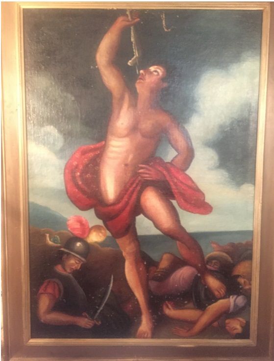 Null 
在吉多-雷尼的品味中，萨姆森。布面油画，19世纪末。视图：136 x 95 cm




(事故和修复)