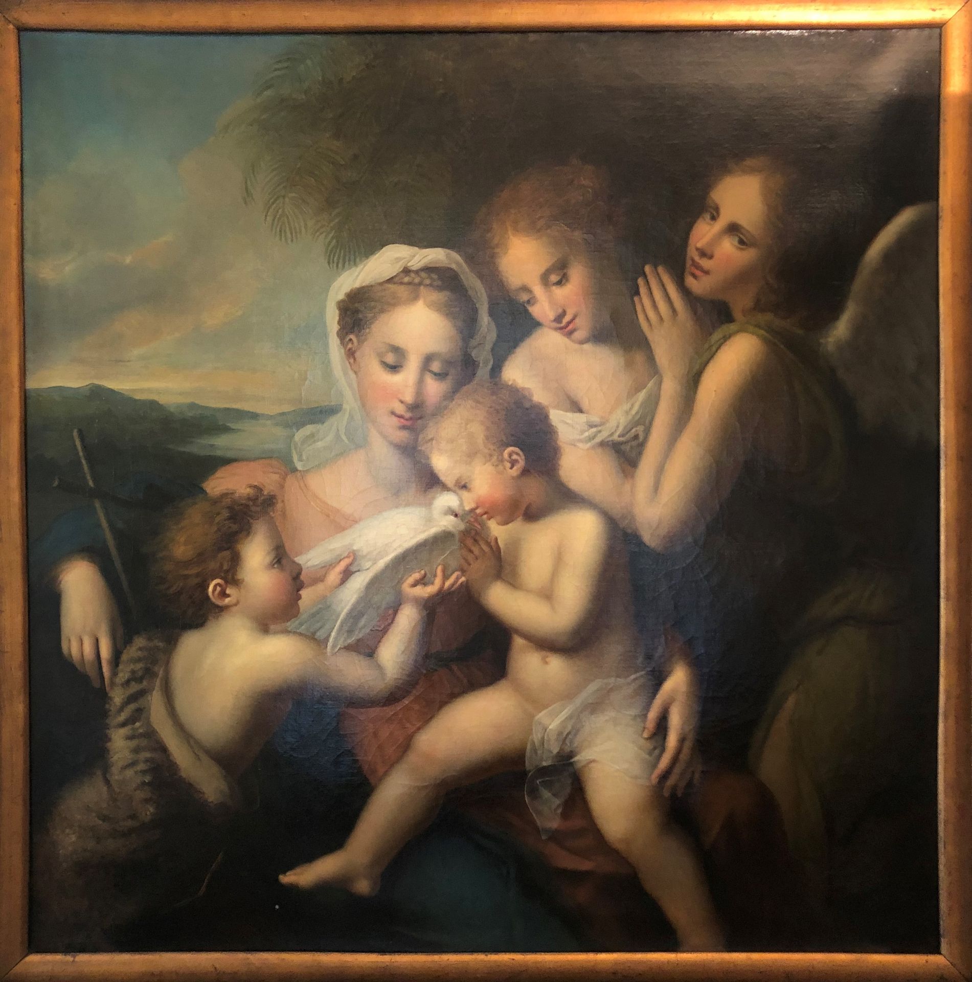 Null 
Ecole ITALIENNE du XIX ème, Vierge à l’enfant avec Saint Jean-Baptiste, Sa&hellip;