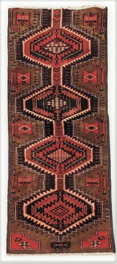 Null Zandjan (Persia) West Iran corridor carpet, cotton weft and warp, wool pile&hellip;