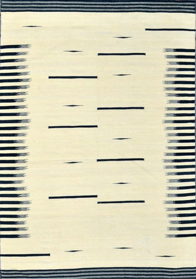 Null Kilim moderno de lana, siglo XX. 230 x 160 cm.