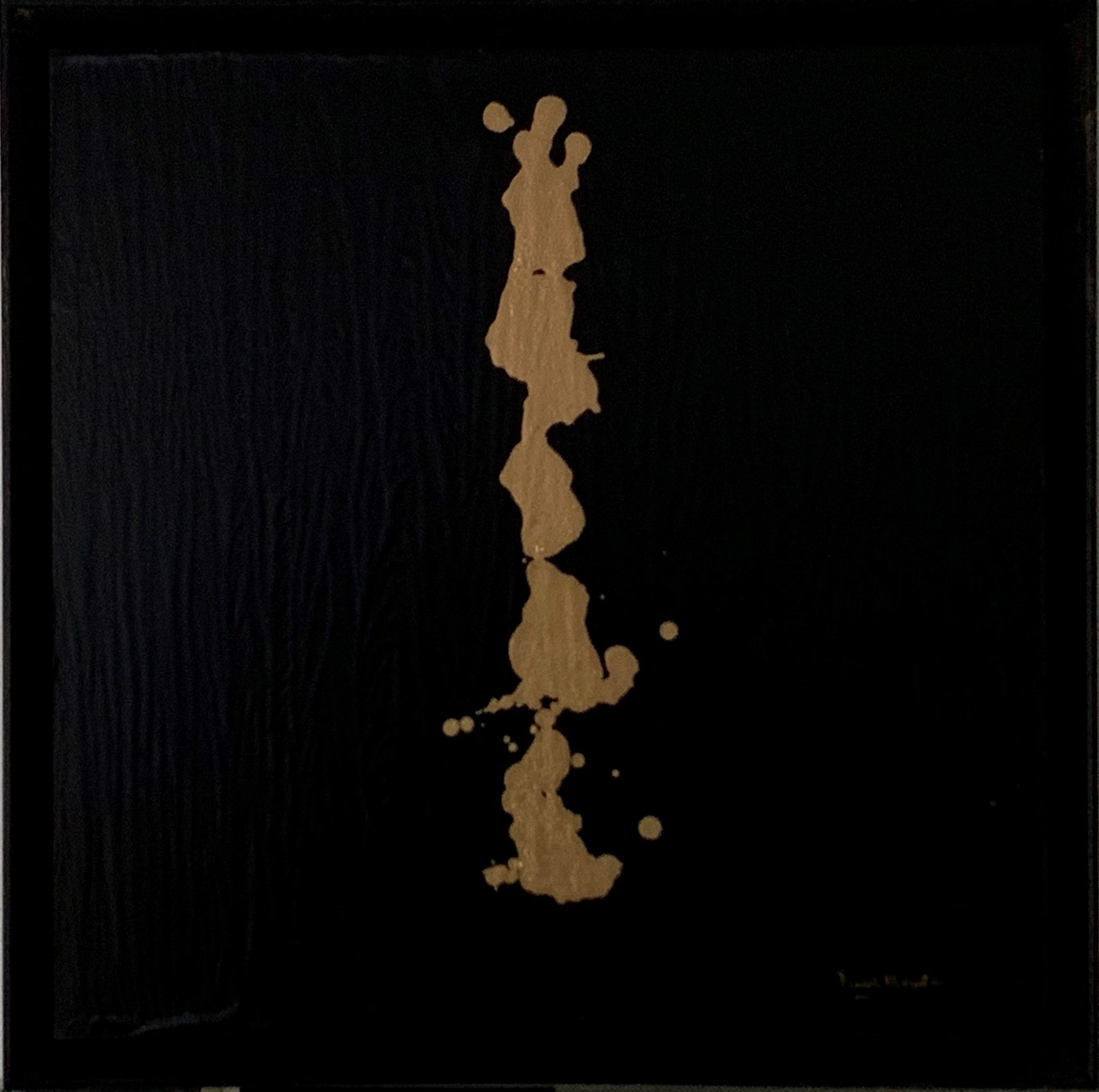 Null 
Pascal MORABITO (nacido en 1945), Línea dorada sobre fondo negro - 2020 - &hellip;