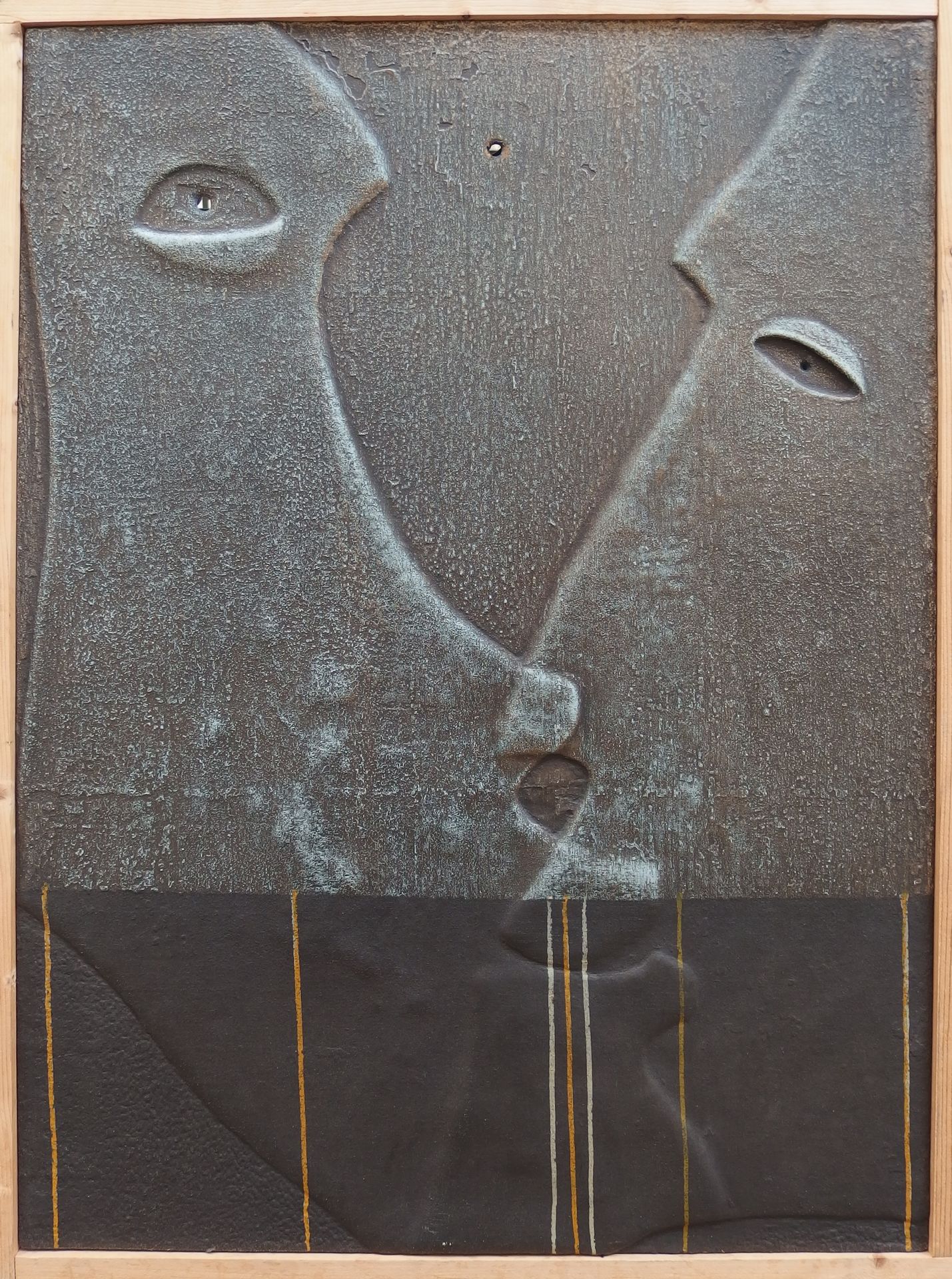 Null Tanguy FLOT (nato nel 1948), Il bacio, bassorilievo verticale in argilla di&hellip;