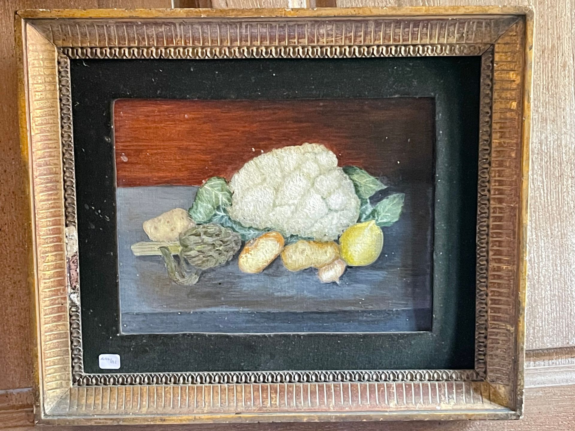 Null Modern school. Still life with cauliflower. Oil on canvas. 25 x 33 cm at si&hellip;