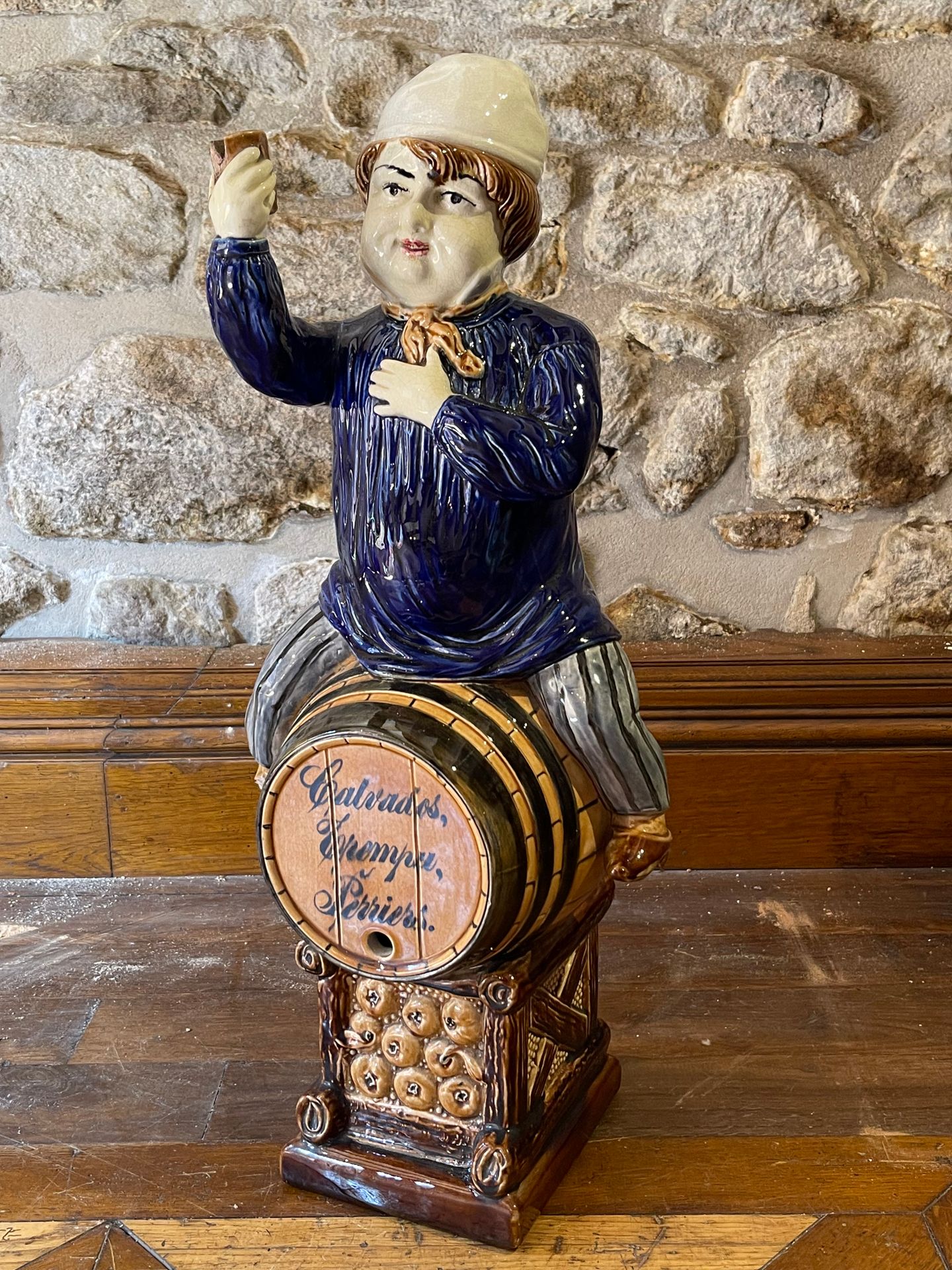 Null 多色陶罐 "Jacquot"。19世纪。高度：60厘米