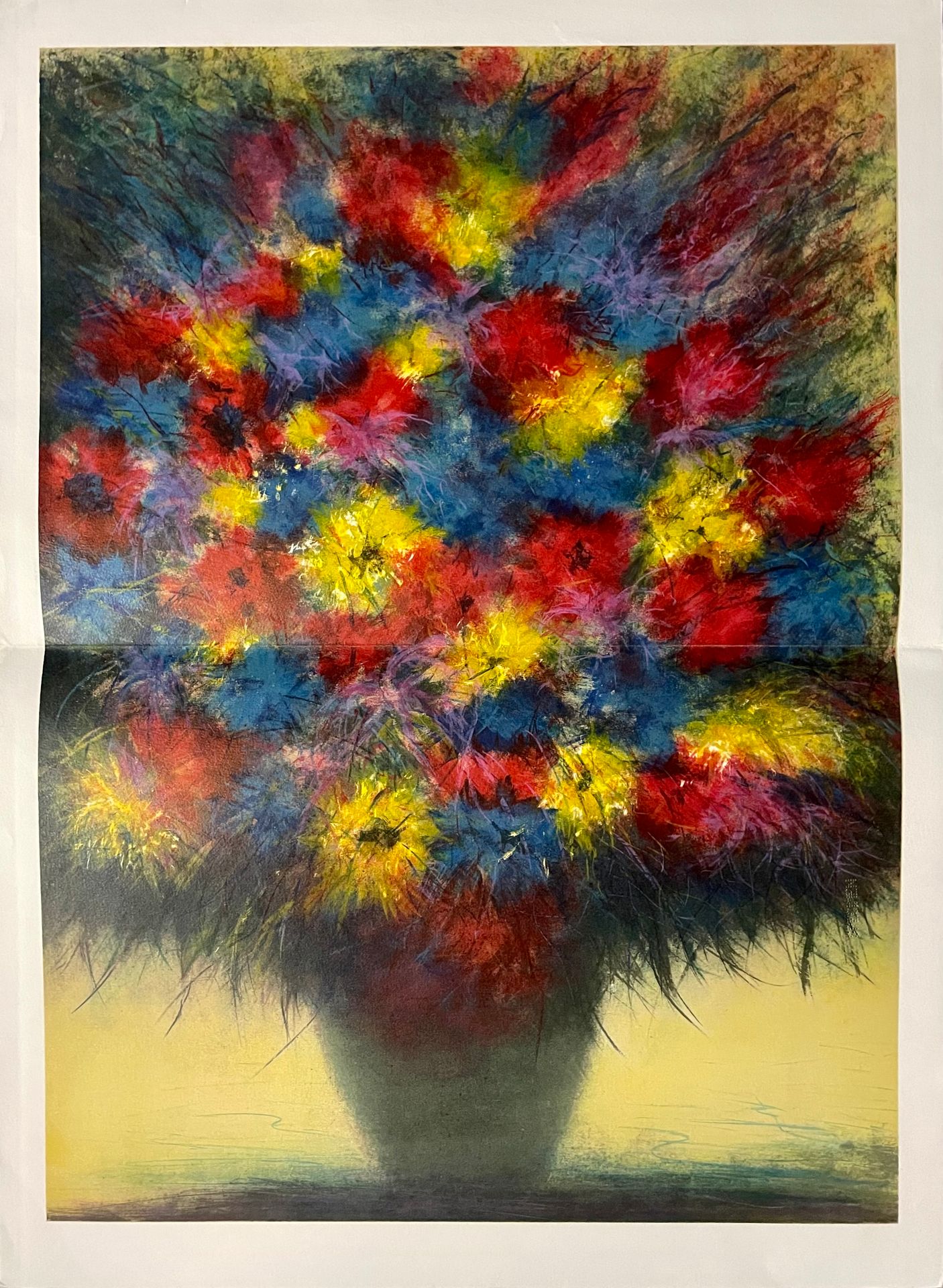 Null D. GALLAIS Le bouquet .4 litografie timbrate "SPECIMEN" 86x63 cm.