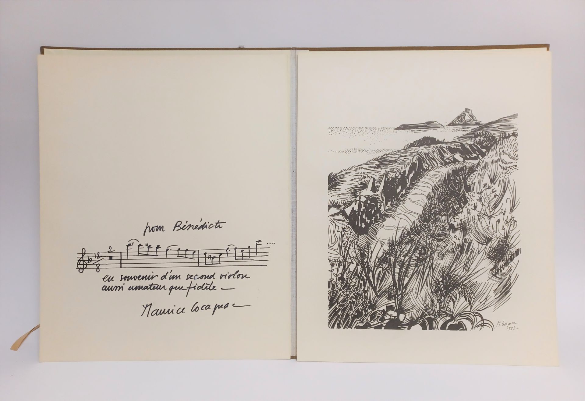 Null Maurice COCAGNAC (?). 7 LITHOGRAPHIES représentant des paysages sur papier &hellip;