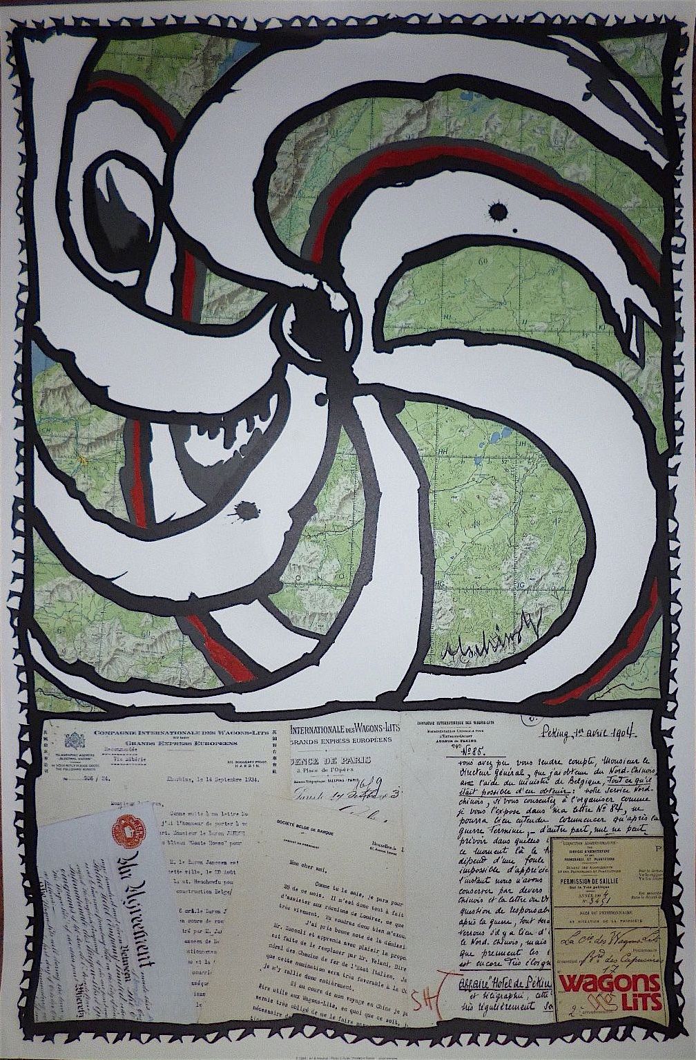 Null 皮埃尔-阿莱金斯基

原始海报1989

右下角的印刷签名

为 "马车上的灯 "制造。
 90 x 60厘米。