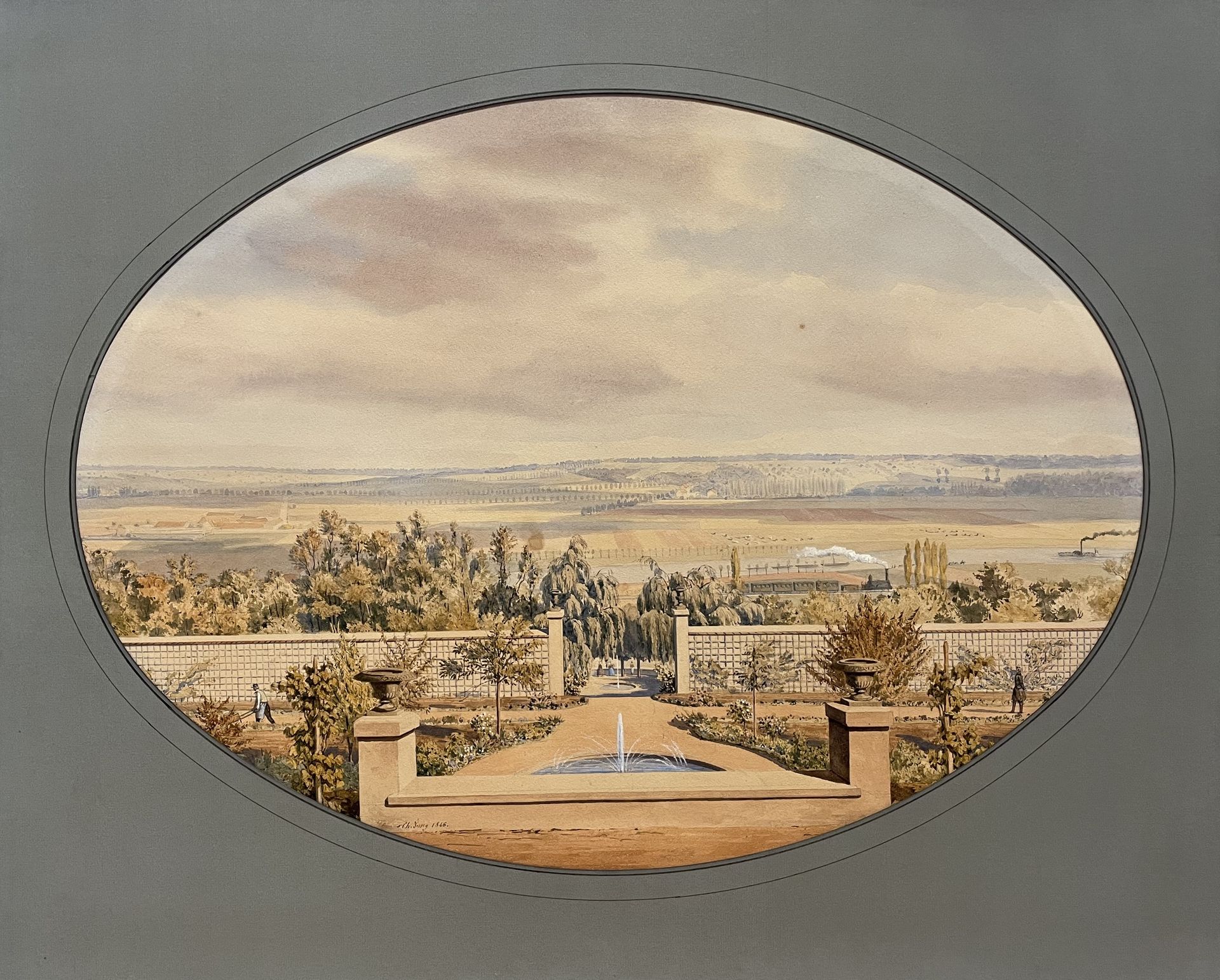 Null Théodore JUNG (1803-1865)
Vue panoramique de la région de Saint Germain en &hellip;