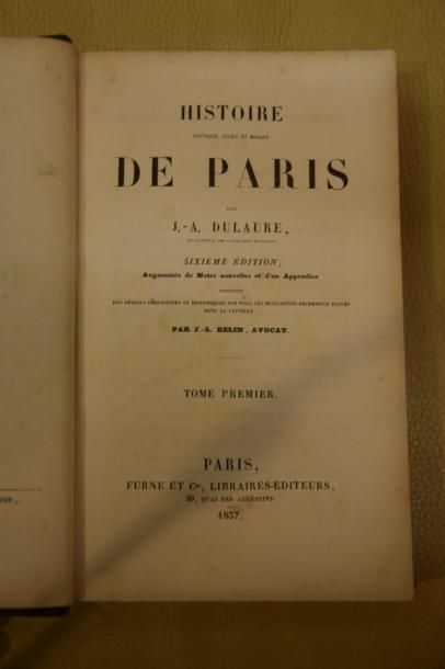 Null DULAURE, Histoire de Paris, 8 vol.