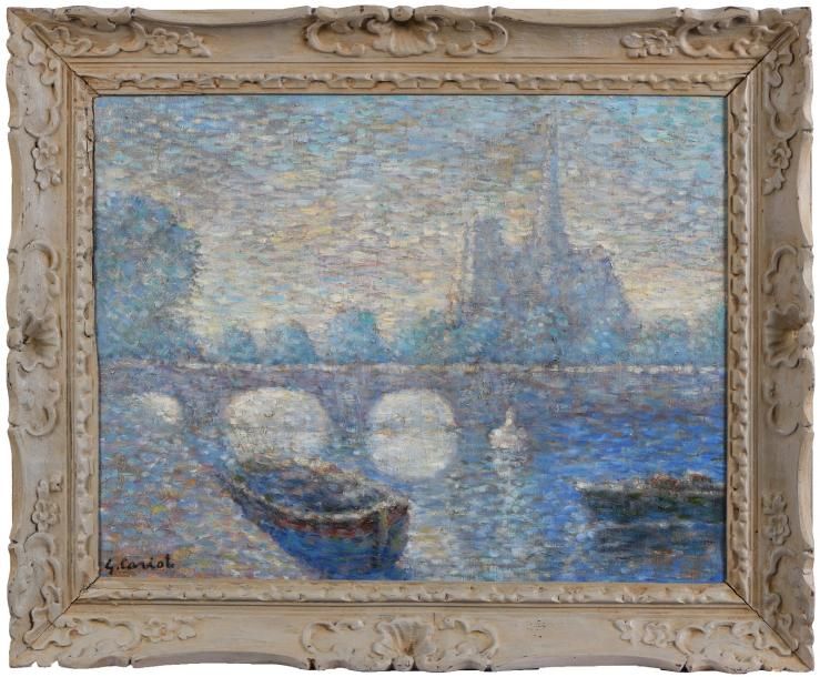 Gustave CARIOT (1872-1950) Gustave CARIOT (1872-1950), Paris - vue de la Seine e&hellip;